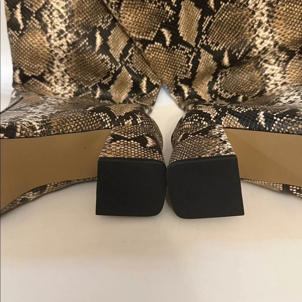 Eloquii Chic Snakeskin Print Boots Knee High Wide Calf 
Size 12W - Picture 11 of 12